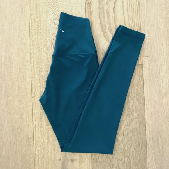 NVGTN Pants - NVGTN Signature 2.0 High Waist Back Seam Deep Teal Sleek Legging Size S.